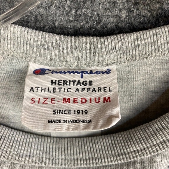 Vintage Champion Shirt Men's Medium‎ Heritage Gray All Over Print Casual Adults - Picture 3 of 8